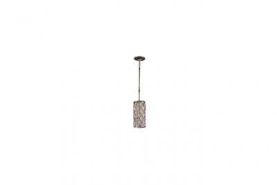 ELSTEAD LIGHTING Suspenion Lucia, argent bruni et cristal, 17 cm, 1 ampoule