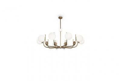 MAYTONI Suspension en m&eacute;tal couleur laiton 116 x 79 cm Rendez-vous - 