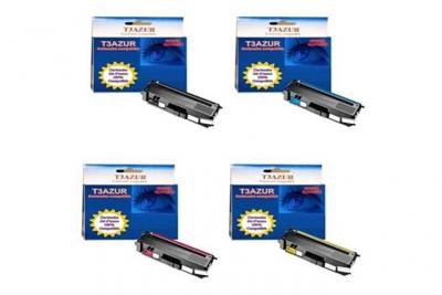  T3AZUR &ndash; TN321 - Lot de 4 Toner couleur compatible Brother HL L8250CDN / L8300 