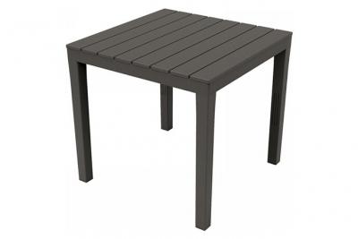 OPEN AIR Table de jardin carr&eacute;e noire 78x78x72cm ipae progarden E3-75310