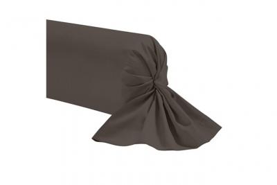 TERRE DE NUIT Taie de traversin zinc 100% coton 160 cm 