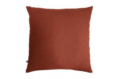 GENERIQUE Taie d'oreiller double gaze de coton orange terracotta 50x70 cm 