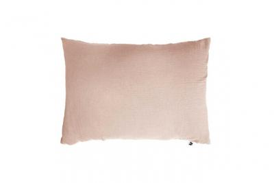 GENERIQUE Taie d'oreiller double gaze de coton rose 50x70 cm 