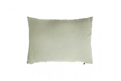 GENERIQUE Taie d'oreiller double gaze de coton vert d'eau 50x70 cm 
