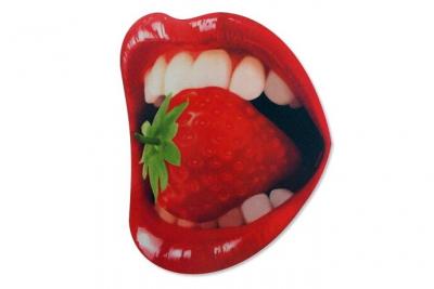 TOTALCADEAU Tapis informatique bouche glamour et fraise