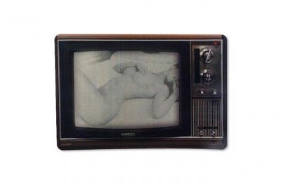 TOTALCADEAU  Fur Retro Design - noir et blanc