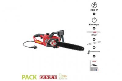 DUNSCH Tron&ccedil;onneuse &Eacute;lectrique 2400w Guide Oregon 40cm Tension Automatique  Du30240-40atf