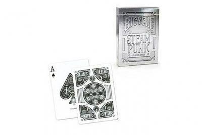 US PLAYING CARD CO. Jeu de 54 Cartes Steampunk Silver - Bicycle