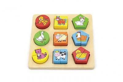 VIGA TOYS Viga - 2043550 - puzzle en bois - formes g&eacute;om&eacute;triques