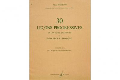 BILLAUDOT Grimoin Alain - Lecons Progressives De Solfege Vol.3a