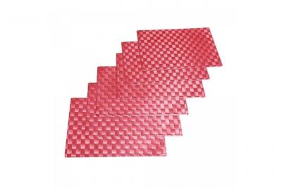 UNAMOURDETAPIS Set de table tiss&eacute; motif uni LOT 6 SO