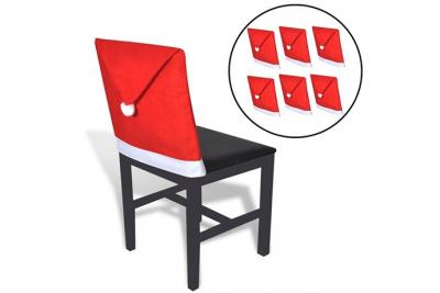 VIDAXL Housses de dossier de chaise 6 pcs Bonnet de P&egrave;re No&euml;l  n/a