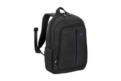 RIVACASE Sac &agrave; dos confort , 15.6 pouces pour ordinateur portable / notebook / Laptop en toile noire 