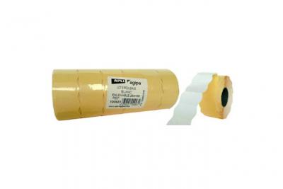AGIPA APLI 100923 Paquet de 6 rouleaux 1000 &eacute;tiquettes Blanc enlevable