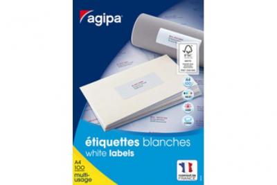 AGIPA  Etiquette universelle, 70 x 25 mm, coins droits