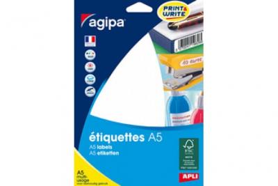 AGIPA Etiquette adh&eacute;sive  diametre 8 A5 - etui 4704