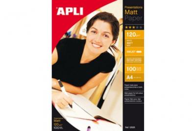 APLI Papier Pr&eacute;sentation A4 - 120G Mat - 100 Feuilles - 