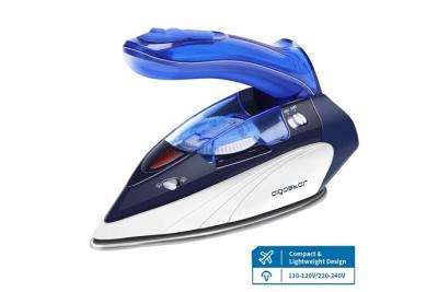 Fer &agrave; repasser de voyage Lucas Semelle inox 1100W Poign&eacute;e pliable Double voltage