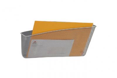ALBA Corbeille magn&eacute;tique de couleur gris en m&eacute;tal de la gamme Mesh