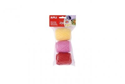 APLI  014415 3 Raphia Naturel, 30m, Bonbon