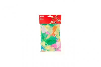  APLI Sachet de plumes - Type duvet - Couleurs assorties - 14 g