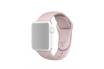 ALSATEK Bracelet Silicone Lisse Rose ALS62628 pour Apple Watch Series 3 & 2 & 1 42mm 