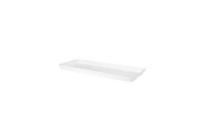 ARTEVASI Soucoupe rectangulaire Capri Xl - 28 x 53 x h 4 cm - 5,2 l - Blanc