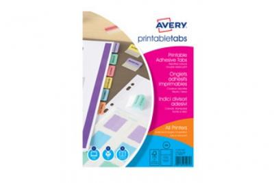 AVERY Onglet  adhesif repositionnable et imprimable - Lot de 4 planches
