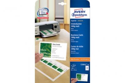 AVERY DENNISON Avery Quick&Clean C32011 - cartes de visite - 100 carte(s)