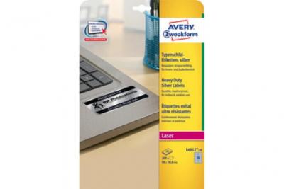 AVERY  Bo&icirc;te de 540 &eacute;tiquettes ultra r&eacute;sistante m&eacute;talliques 63.5X29.6mm impression Laser L6011-20