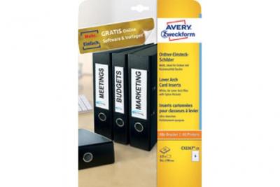 AVERY  Etiquette &agrave; ins&eacute;rer pour dos de classeur - Lot de 2