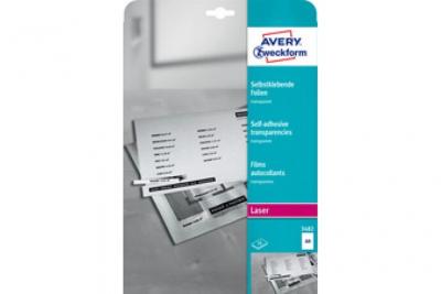AVERY DENNISON Avery Films transparents pour imprimantes laser,A4