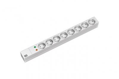 BACHMANN  19'''' 2m 8x Schuko H05VV-F 3G 1.50mm&sup2; multiprise 8 sortie(s) CA Noir