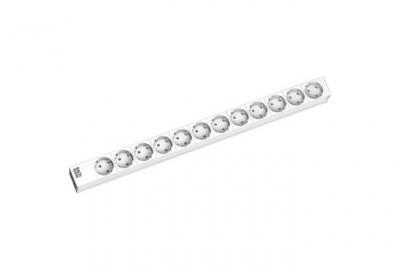 BACHMANN  Multiprise 12x alu 1U 12xProt. 565mm 333.413