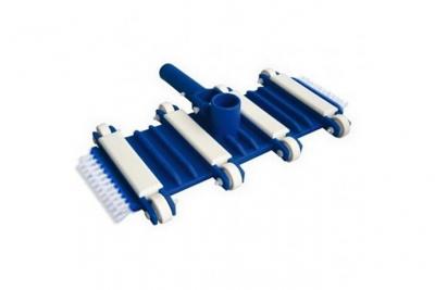 NMP Balai aspirateur manuel 8 roues + brosses lat&eacute;rales  bflex - blanc/bleu