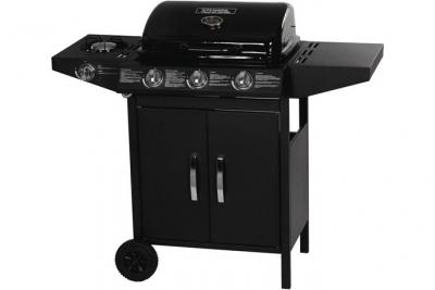HABITAT ET JARDIN barbecue gaz festa 4 - 4 br&ucirc;leurs dont 1 lat&eacute;ral - 10.5kw - noir 