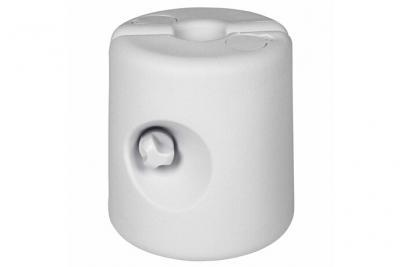 EDA Pied de tonnelle en plastique blanc pour tige &Oslash;2 &agrave; 32cm