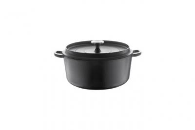  Berndes cocotte a r&ocirc;tir avec couvercle specials fonte - &oslash;28 cm - noir