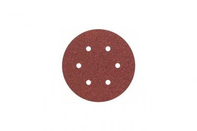 BOSCH Feuille abrasive &Oslash; 150 mm G80, paint, 6 trous, velcro, - 5 pi&egrave;ces