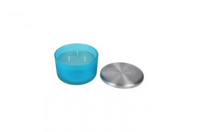HOMEA Bougie Parfum&eacute;e Verrine ""tropical Fresh"" 13cm Pluie D'&eacute;t&eacute;