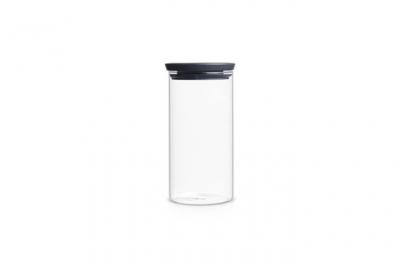 BRABANTIA  Bocal en verre empilable, 1.1 litre - Dark grey