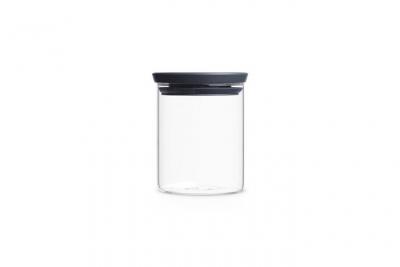 BRABANTIA Bocal 0.6 litre couvercle gris -  - Noir - Verre