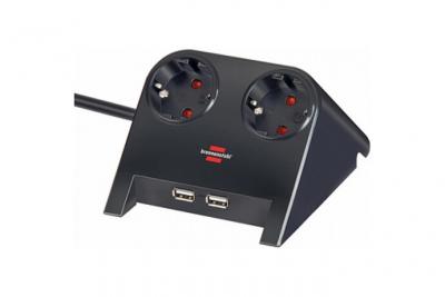 Brennenstuhl Power Strip 2 Outlets Argent&eacute;