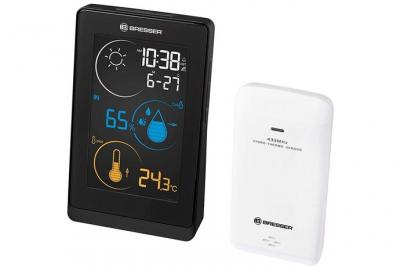 BRESSER  temeo Life H Station m&eacute;t&eacute;o radio avec capteur ext&eacute;rieur, noir