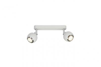 BRILLIANT Brillant plafonnier led a 2 lumieres ina 2xgu10 3w blanc et chrome