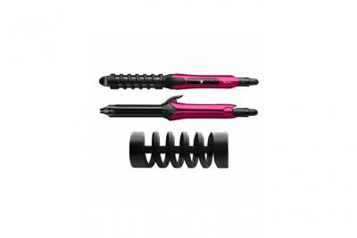 SOLAC  - S90103800 - Fer &agrave; Lisser/Boucler Tourmaline Styler MD7404 - Noir/Rose