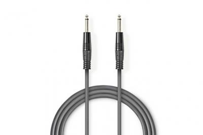 NEDIS C&acirc;ble audio asym&eacute;trique 6,35 mm m&acirc;le - 6,35 mm m&acirc;le 3,0 m gris