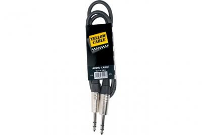 YELLOW CABLE Yellow C&acirc;ble K15 1 m&egrave;tre - C&acirc;ble audio jack - jack st&eacute;r&eacute;o m&acirc;le 6,35
