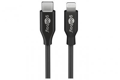 GOOBAY C&acirc;ble de Donn&eacute;es et de Charge USB-C / Lightning - 2m - Noir