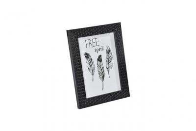 HOMEA Cadre Photo D&eacute;co ""nid D'abeilles"" 24x30cm Noir